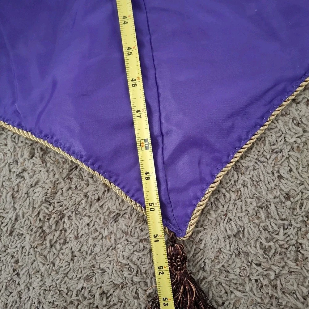 3pc Victorian Style Christmas Set Purple Velvet Tree Skirt &‎ 2 Stockings Tassel